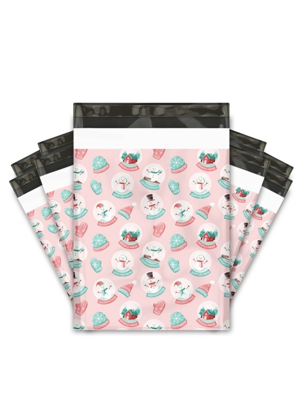 25ct 10x13 SNOWMAN SNOWGLOBE POLY MAILERS